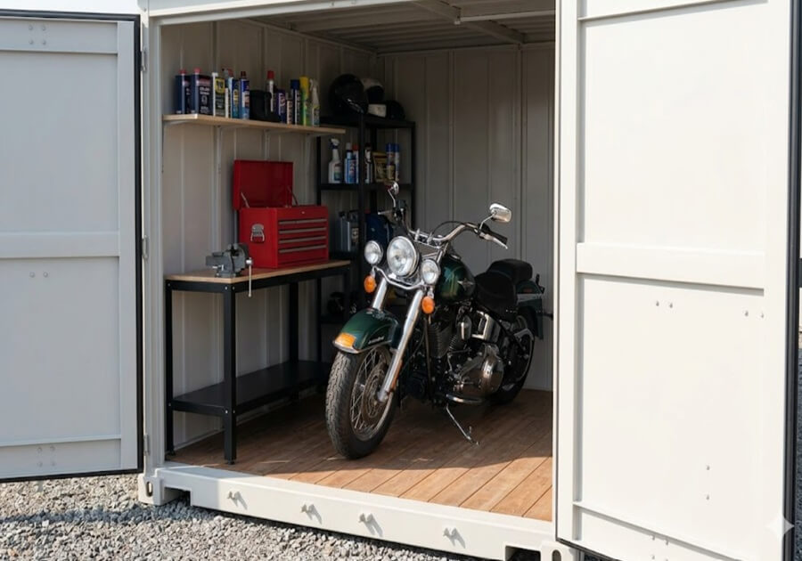 バイク収納可能なトランクルーム