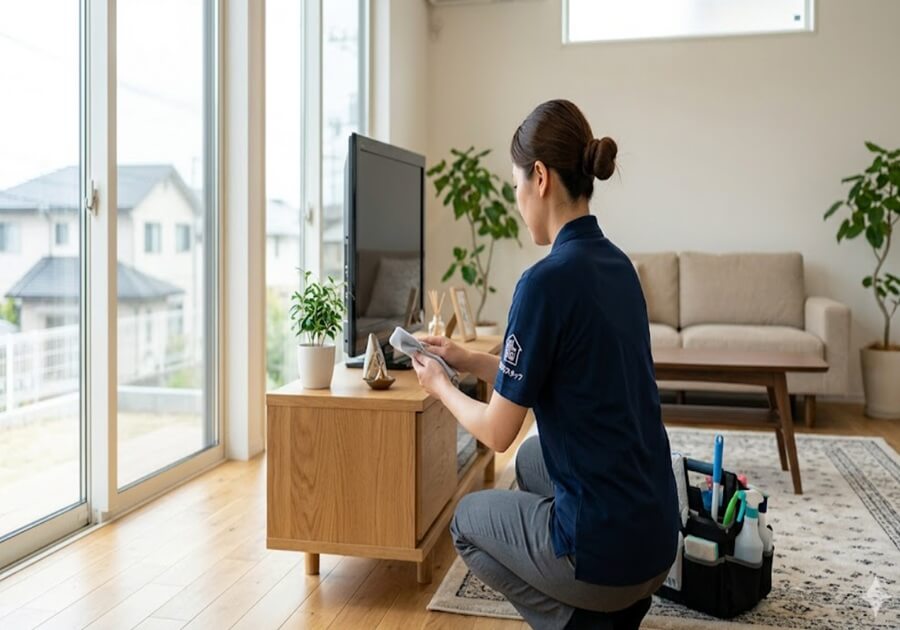 家事代行スタッフの後ろ姿