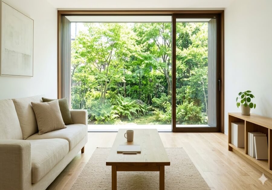 お片付けサービスの利用で綺麗に片付いたリビング