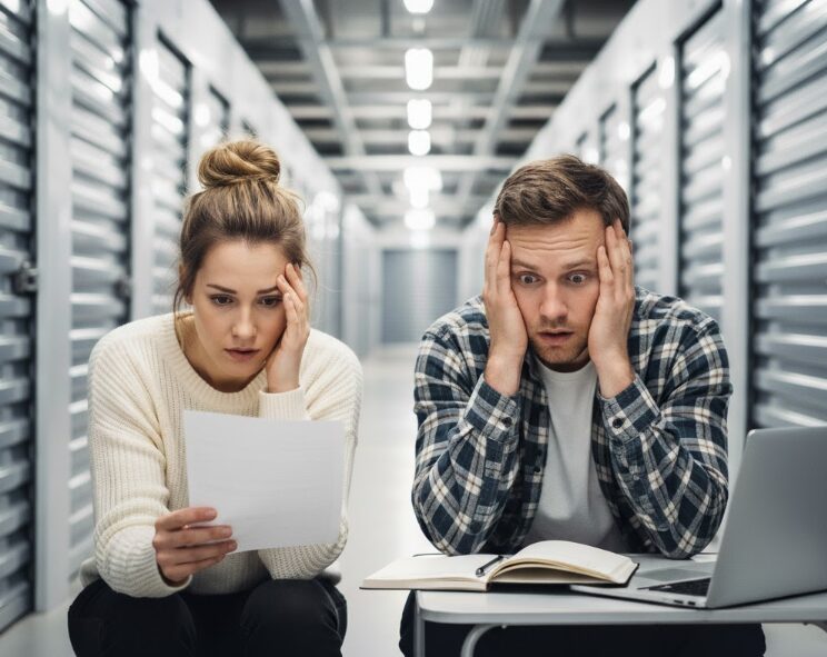 トランクルームの初期費用の見積もりを見て、「高い?」と頭を抱える夫婦