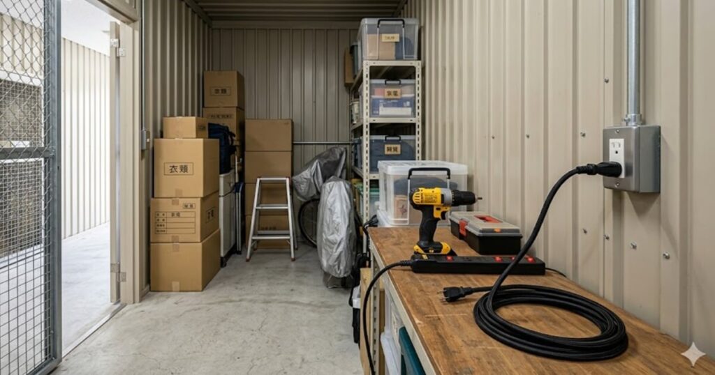 トランクルーム内のコンセント