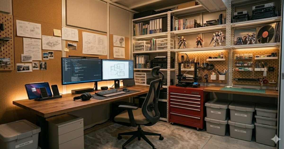 トランクルームを部屋のように使用しているイメージ