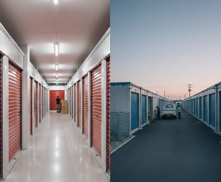 屋内型トランクルームと屋外型トランクルームの画像