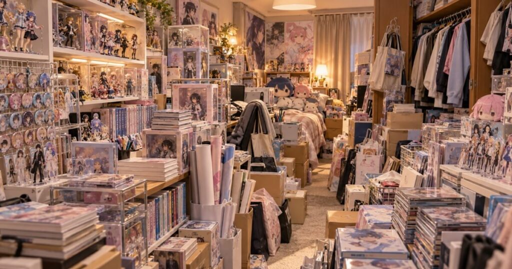 オタクグッズが多すぎて片付けに困っている部屋