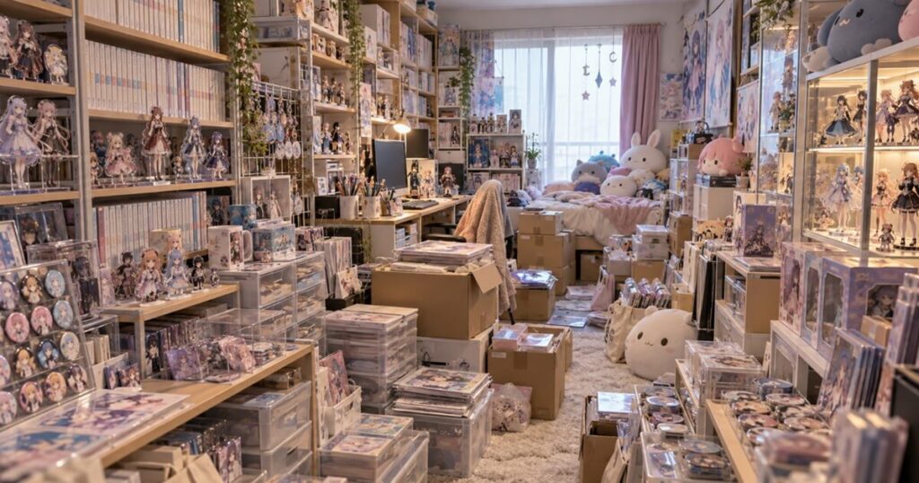 オタクグッズが増えすぎて収納場所がなくなった部屋