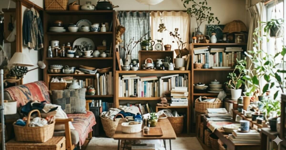 物で溢れている部屋