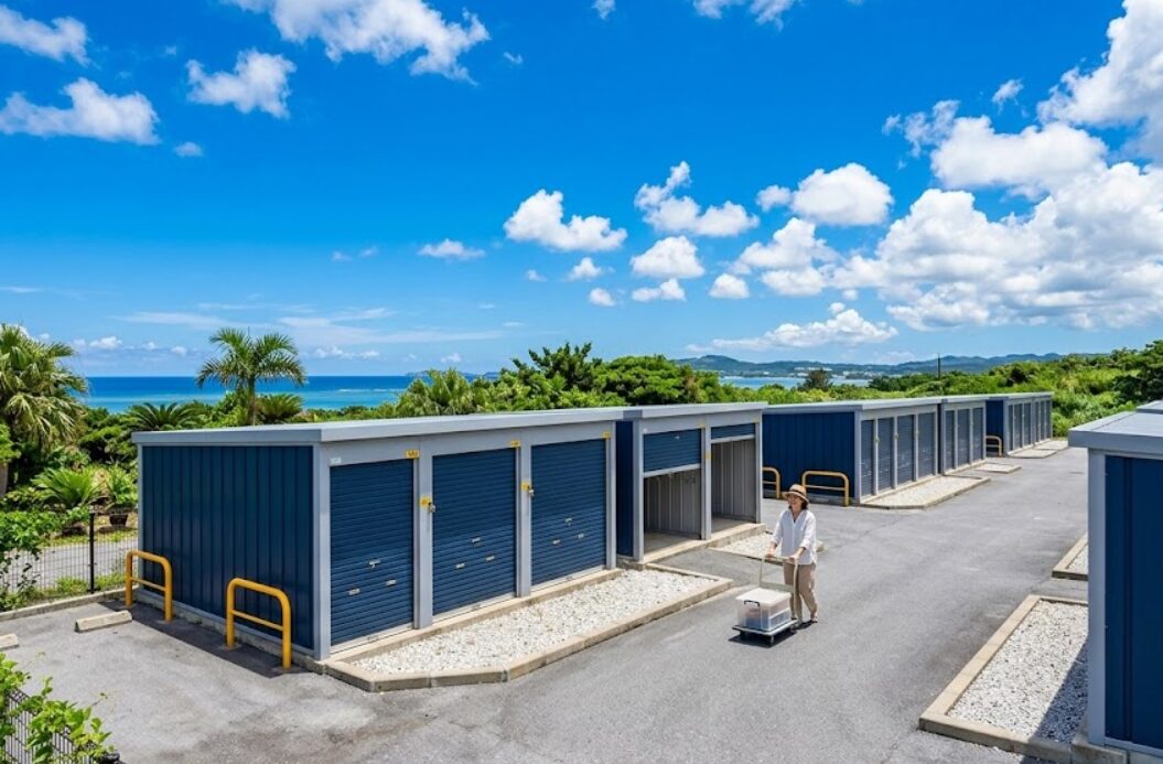 那覇市内の開放的な屋外トランクルームのイメージ