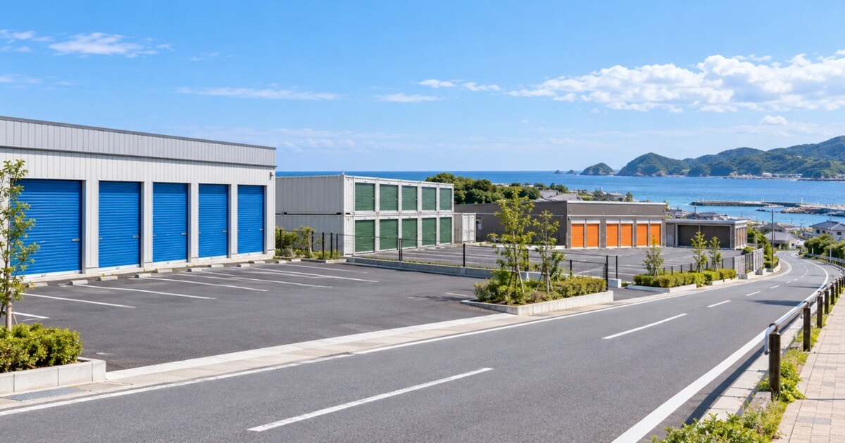 岬町周辺で比較しやすい海沿いのトランクルーム施設外観